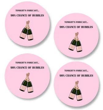 Tonights Forecast Set of 4 Ceramic Coasters